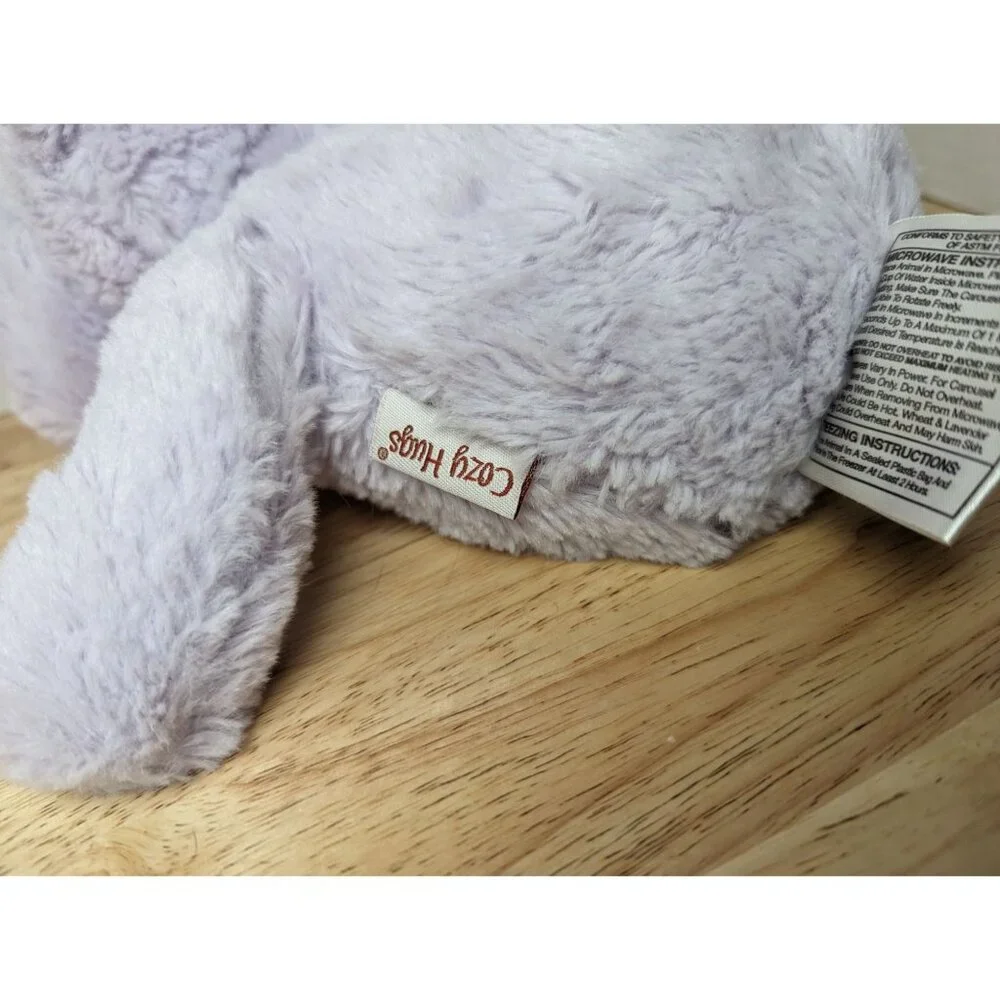 Cozy Hugs weighted stuffed animal toy pale purple Hippopotamus 11x4x2 inch